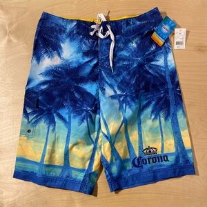 Corona Tropical Blue Men's Hybrid Shorts 34 (ET)